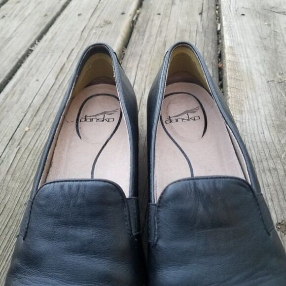 Dansko Addy Black Nappa Leather Smoking Loafers 42 - Picture 6 of 10